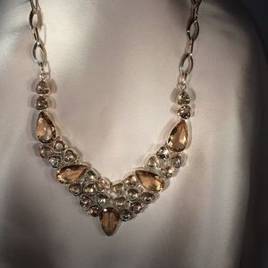 Peach Champagne Morganite (lab) & .925 Necklace.